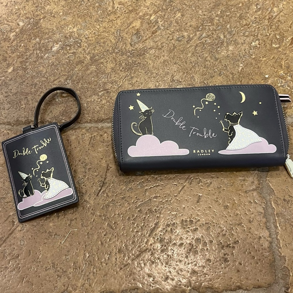 Radley London Double Trouble matinee wallet and baggage tag